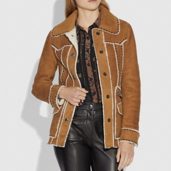 Coach Shearling Jacket - Picture 1 of 7